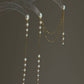 Extra Long Pearl Drop Earrings Asymmetric Gold Chain Dangles Earring