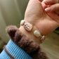 Baroque Pearl Bracelet Gold Magnetic Clasp Safety Chain Jewelry