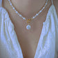 Handmade Baroque Pearl Pendant Necklace with Toggle Clasp for Women