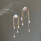 Eleanor | Handmade Baroque Pearl Tassel Earrings for Brides