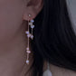 Baroque Petal Pearl Tassel Earrings Wisteria Floral Jewelry