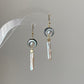 Crescent Moon Stick Pearl Earrings Celestial Witchy Jewelry