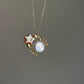 Celestial Crab Pearl Pendant Necklace - Cancer Zodiac Sign Jewelry, Heart & Star Baroque Pearl Charm for Her
