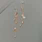Baroque Petal Pearl Tassel Earrings Wisteria Floral Jewelry