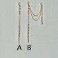 Extra Long Pearl Drop Earrings Asymmetric Gold Chain Dangles Earring