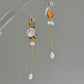 Citrine Baroque Pearl Dangle Earrings Fairycore Gemstone Jewelry