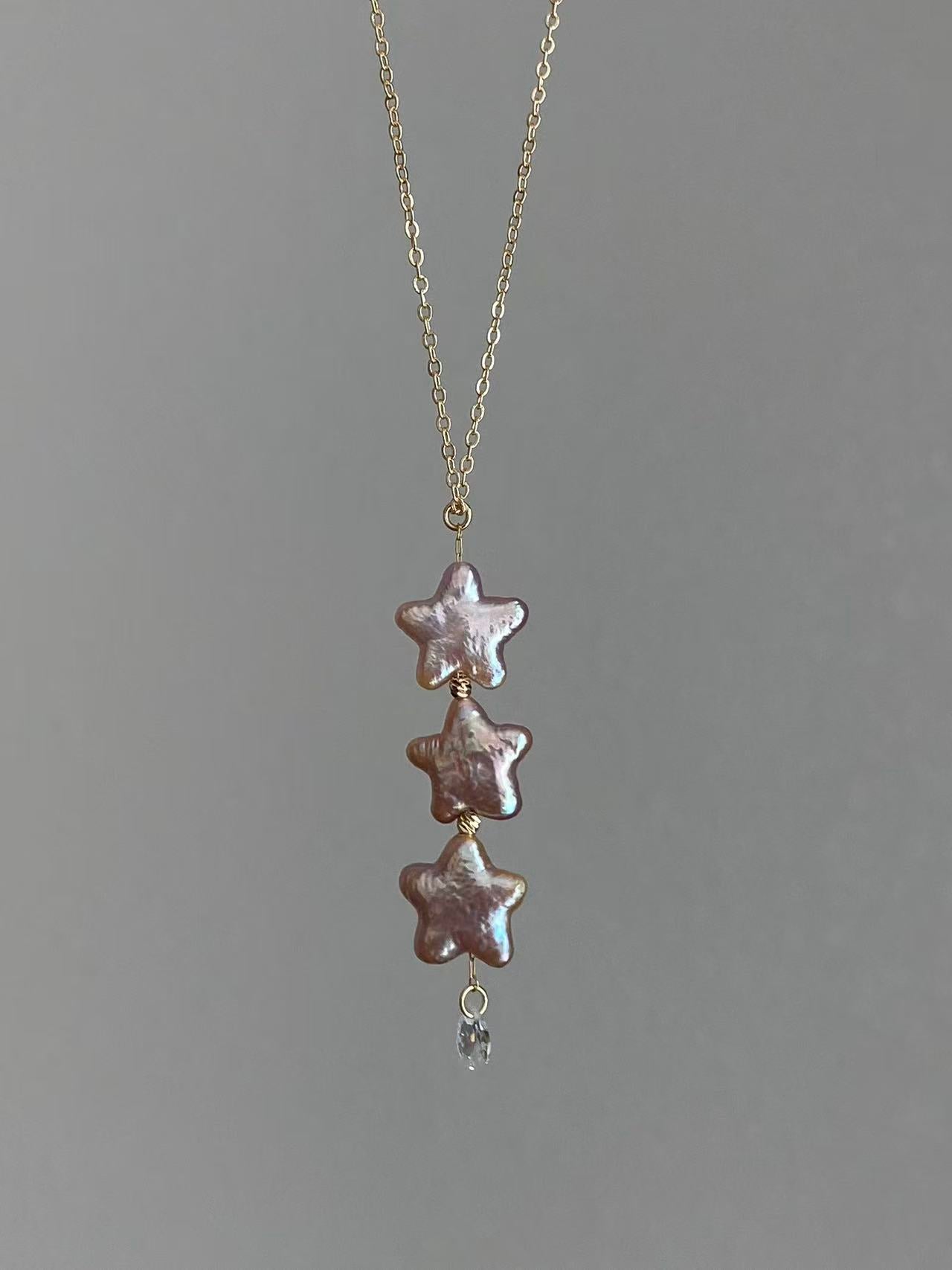 Baroque Star Pearl Necklace Celestial Dainty Choker Jewelry