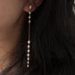 Extra Long Pearl Drop Earrings Asymmetric Gold Chain Dangles Earring