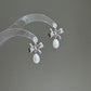 Heart Zirconia Bow Pearl Earrings Vintage Coquette Jewelry