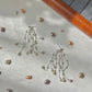Pearl Waterfall Earrings Long Multi Strand Tassel Dangles