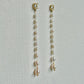 Baroque Pearl Long Drop Earrings, Graduated Freshwater Pearl Tassel Earrings
