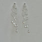Pearl Waterfall Earrings Long Multi Strand Tassel Dangles