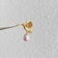 Gold Hummingbird Pearl Drop Earrings Nature Inspired Jewelry