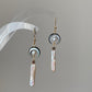 Crescent Moon Stick Pearl Earrings Celestial Witchy Jewelry