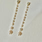 Baroque Pearl Long Drop Earrings, Graduated Freshwater Pearl Tassel Earrings