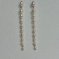 Graduated Pearl Line Earrings Long Minimalist Drop Jewelry