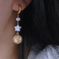 Handmade Natural Baroque Pearl Earrings - Celestial Sun Moon Star