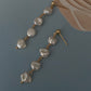 Aurora Keshi Pearl,grey blue luster  baroque dangle earring,gift for her,holiday gift