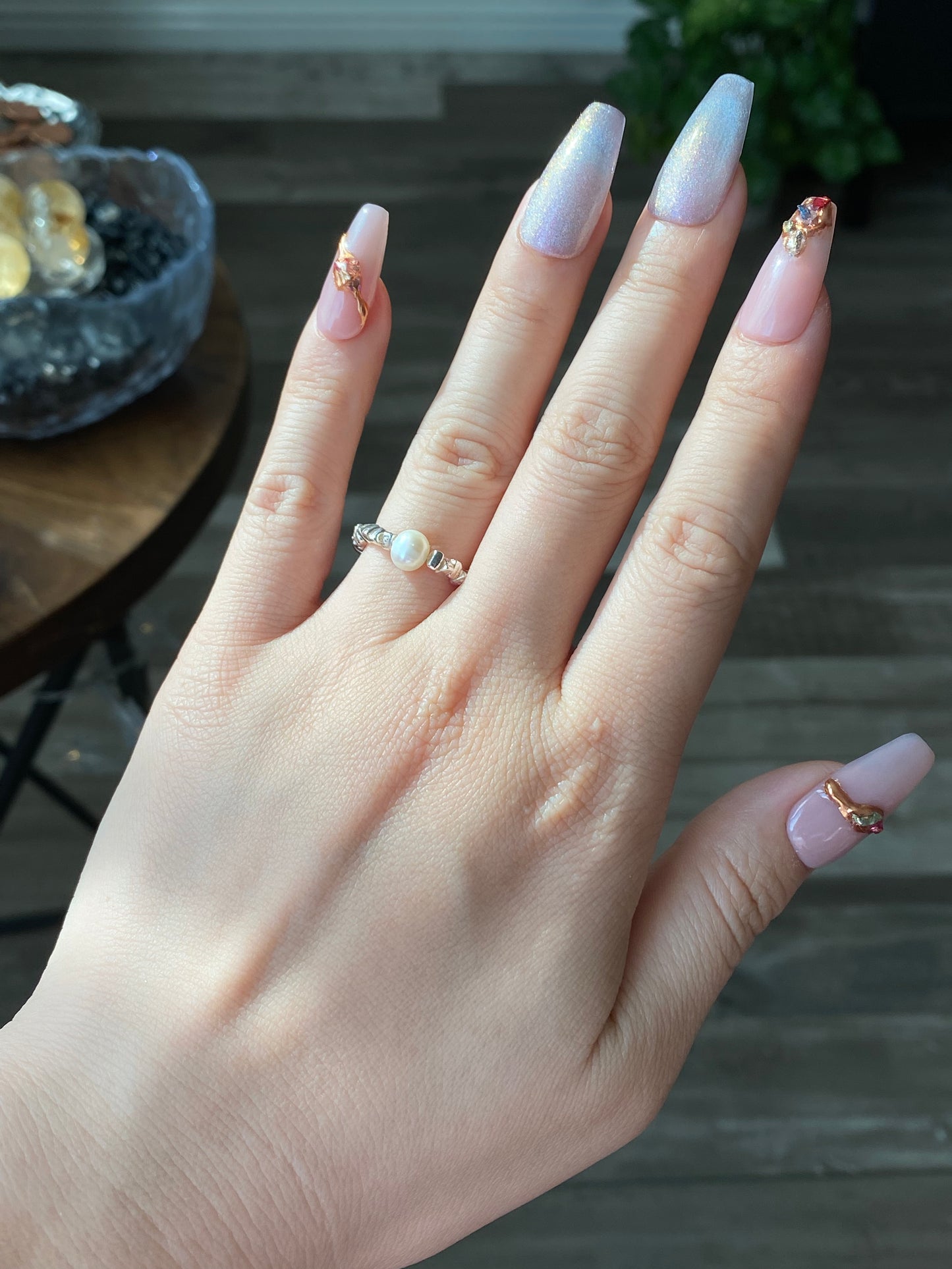 Freshwater pearls 14K gold ring,sterling silver ring,custom made Ring,Bridesmaid Gifts,wedding gift,mother‘s day gift,christmas gift
