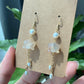 Natural Hand Carved Lily of the valley,bell Orchids,flower agate dangle drop earring,Wedding Earrings, Bridesmaid Gift,gift for her
