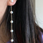 Multiple use Natural Fresh Water Pearl Drop Earrings, Dainty Dangle Pearl Earrings, Bridal Jewellery, Multiple Pearl, Wedding Earrings, Bridesmaid Gift,Made in the USA,custom length