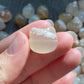 Natural sakura agate, flower agate hand carved kitty cat head beads bracelet,custom made