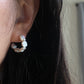 Aurora Keshi Pearl,grey blue luster  baroque dangle earring,gift for her,holiday gift