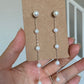Multiple use Natural Fresh Water Pearl Drop Earrings, Dainty Dangle Pearl Earrings, Bridal Jewellery, Multiple Pearl, Wedding Earrings, Bridesmaid Gift,Made in the USA,custom length