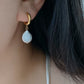 Mermaid's Tear Baroque Pearl Dangle Earrings - Iridescent Drop Pearl Huggies - Handmade Oceanic Aesthetic Jewelry