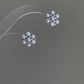 Snowflake Pearl zircon sterling silver Stud Earrings