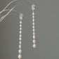 Baroque Pearl Long Drop Earrings, Graduated Freshwater Pearl Tassel Earrings