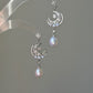 Celestial Star and Moon Baroque Pearl Dangle Earrings | Bridal & Wedding Accessories