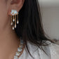 Thunderstorm Hand-Drilled Pearl Cloud Earrings | Hand-woven Raindrop Jewelry