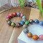 Museum of Art China  lacquer Coated on black and ebony and mother of pearl Bead Bracelet