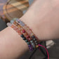 rainbow Rutilated Quartz crystal gemstone all in one 5mm long bead bracelet necklace