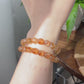 High Grade Natural pyramid Citrine Micro Faceted dark Yellow gold bead bracelet super shinning 8mm 9mm