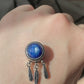AAA Grade Natural blue Kyanite star both side use magic Dreamcatcher charm necklace