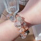 Four Season garden quartz PHANTOM CRYSTAL, Multi-color Phantom Quartz bead bracelet 12mm 13mm