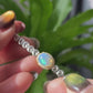 Super shinning Natural Shinning Green Blue fire Opal Oval Shape Moon and Sun Sterling silver bracelet, gift for her,anniversary gift