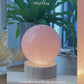 Hight grade 76MM Natural Rose quartz Sphere，Quartz Crystal Ball,Crystal Healing Divination ball,Led light stander