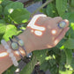 Natural Golden Lepidolite setting on Sterling silver vintage ring