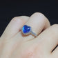 Gibeon Meterite ring, Sterling silver blue gray Anniversary Tungsten ring, gift for her,gift for him