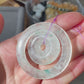 Natural Rare Green Mica Quartz Crystal Double Donut Circle Ring Pendant