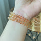 AAAA Grade Natural yellow to gold Citrine round success and wealth bead Bracelet 5mm+ 6mm+,gift for her,handmade bracelet