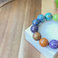 Museum of Art China lacquer Coated on black and ebony and mother of pearl Bead Bracelet 20mm