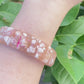 TOP Grade Nature Sakura Agate cherry blossom flower Rectangle bangle bracelet