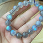 A grade Natural gray Labradorite moonstone round bead bracelet 7MM 10mm