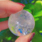 Natural Rainbow in Quartz White Rock Crystal Ball, Crystal point,  White Azeztulite Quartz  Mineral Specimen,Divination sphere Ball