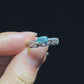 Natural Opal blue green red fire Sterling silver ring bow,feather, dragonfly，Gift for her