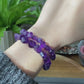 Rare Natural Hight Grade Dark Purple Amethyst,Deep purple Irregular Nugget Bead Bracelet